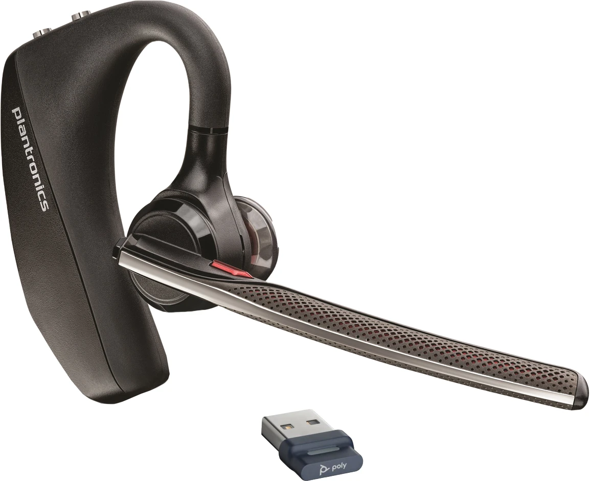 HP Poly Voyager 5200 USB-A Bluetooth Headset + BT700 Dongle Schwarz